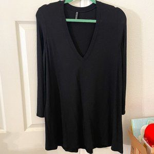 Riller & Fount Black V-Neck Mini Dress